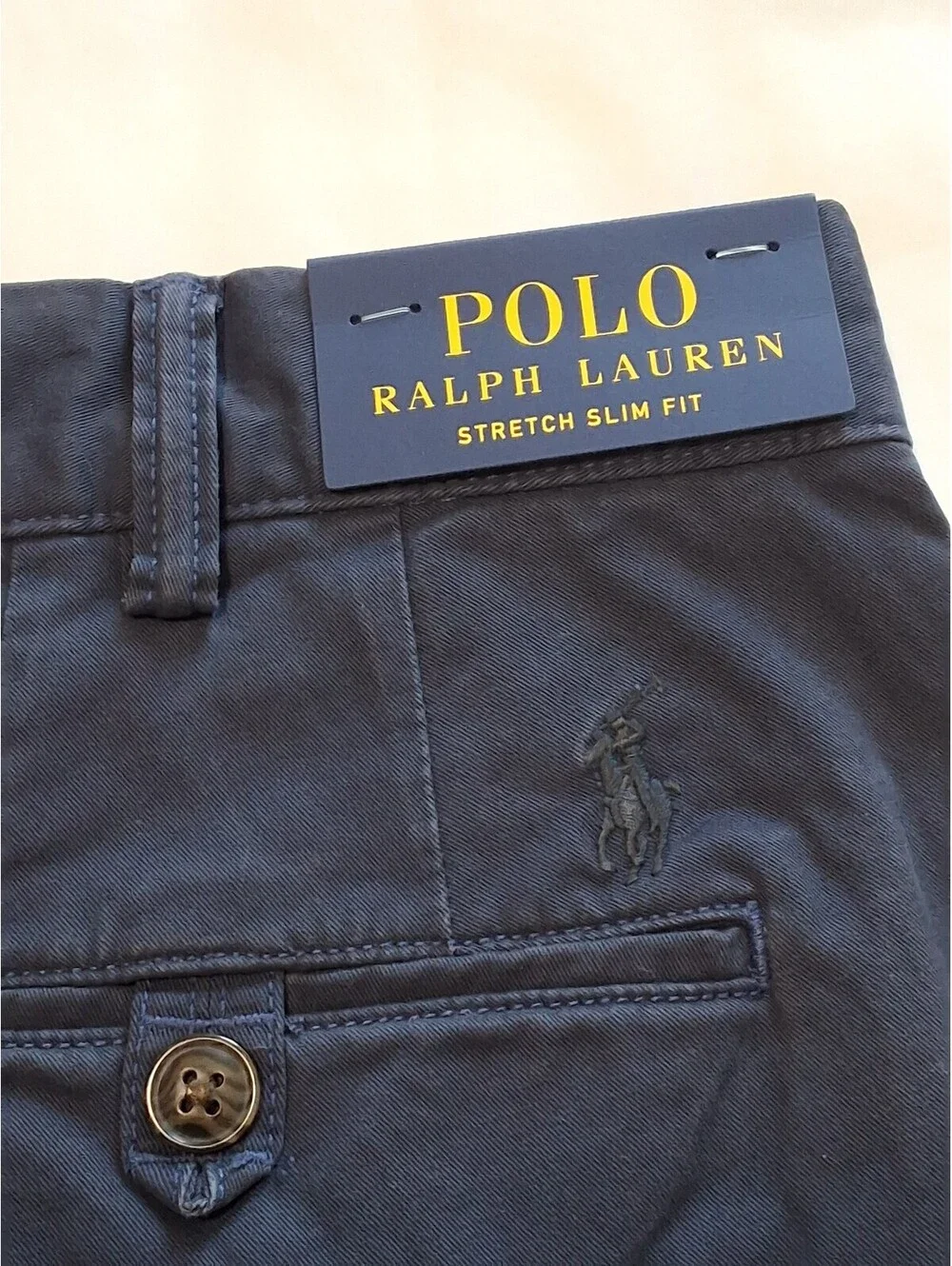 Polo Ralph Lauren Stretch Slim Fit Navy Blue Shorts Size 36